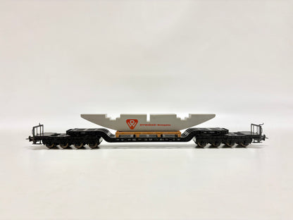 Fleischmann 5298 Güterwagen Tiefladewagen DYWIDAG Montagebau DB DC H0