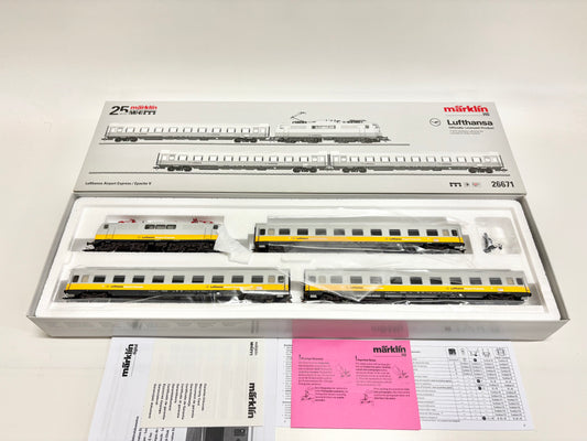 Märklin 26671 Mfx+ Digital & Sound Zugpackung Lufthansa Airport Express DB AC H0