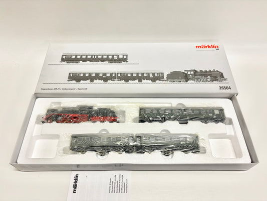 Märklin 26564 Digital Zugpackung Dampflok Br 24 mit Umbauwagen DB AC H0