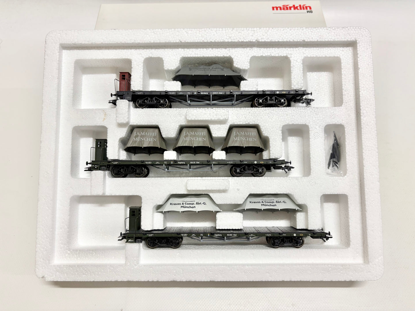 Märklin 46283 Wagen-Set Lokomotivfabriken Güterwagen K.Bay.Sts.B. AC H0