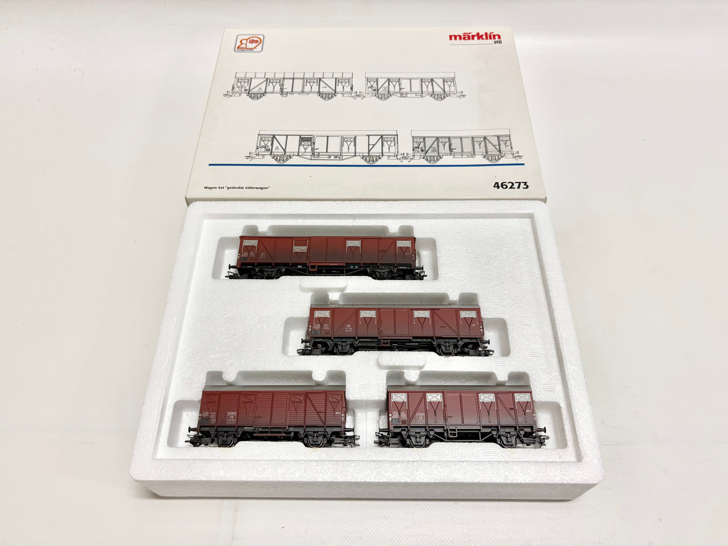 Märklin 46273 Wagen-Set Gedeckte Güterwagen DB AC H0