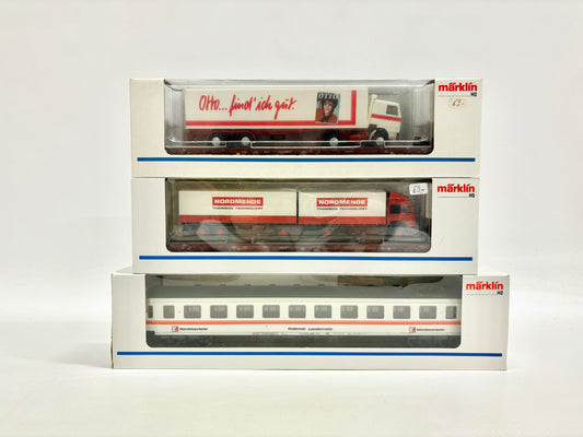 Märklin 4842 4743 4232 "Rollende Landstraße" Güter- & Personenwagen DB AC H0