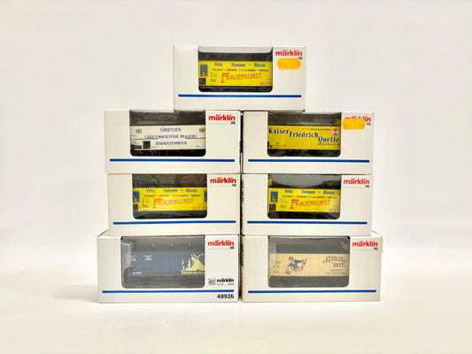 Märklin 7x Gedeckte Güterwagen mit Bremserhaus DR AC H0
