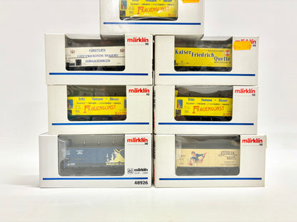 Märklin 7x Gedeckte Güterwagen mit Bremserhaus DR AC H0