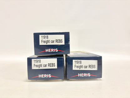 Heris 11918 3x Güterwagen REBS DB AC H0