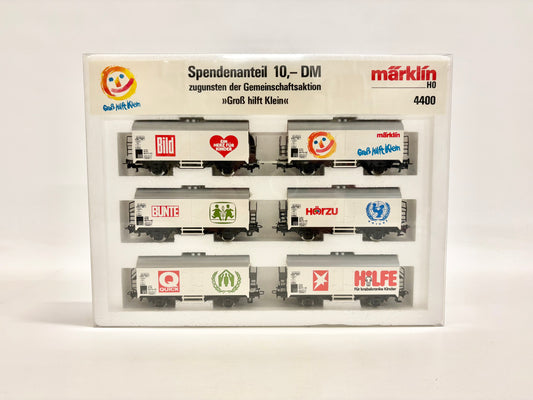 Märklin 4400 Wagen-Set Werbeagen "Groß hilft Klein" DB AC H0