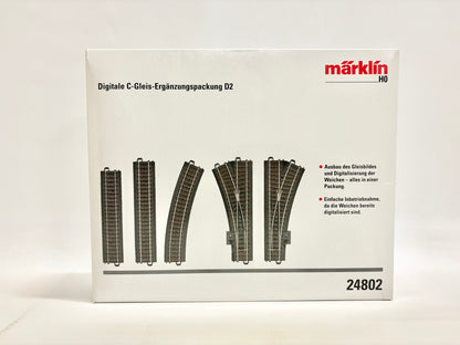 Märklin 24802 C-Gleis Ergänzungspackung mit Digital-Weichenantrieben AC H0