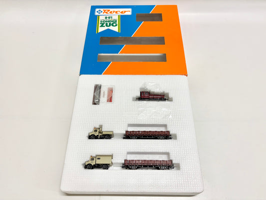 Roco 41066 Zugpackung Bauzug mit Diesellok Köf Br 333 DB DC H0