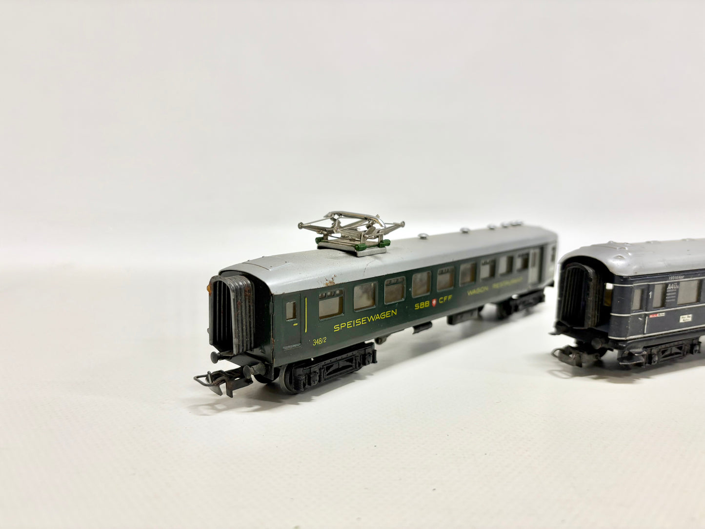 Märklin 348/2 + 346/6 Personenwagen mit Innenbeleuchtung SBB DB AC H0