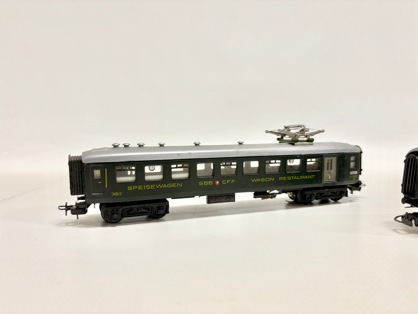 Märklin 348/2 + 346/6 Personenwagen mit Innenbeleuchtung SBB DB AC H0