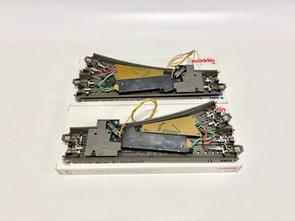 Märklin 24612 24611 C-Gleis Weichen mit Beleuchtung Antrieb und Decoder AC H0
