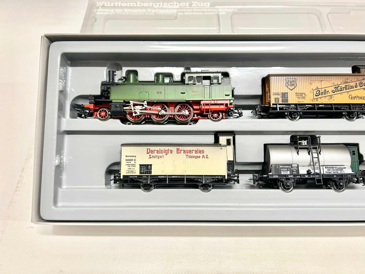 Märklin 2857 Train Set Württemberg Freight Train with Steam Locomotive H0