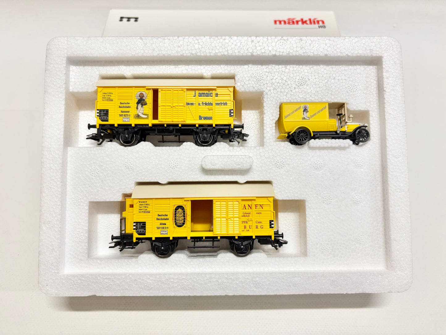Märklin 4876 Wagen-Set "Bananentransport" Güterwagen DRG AC H0