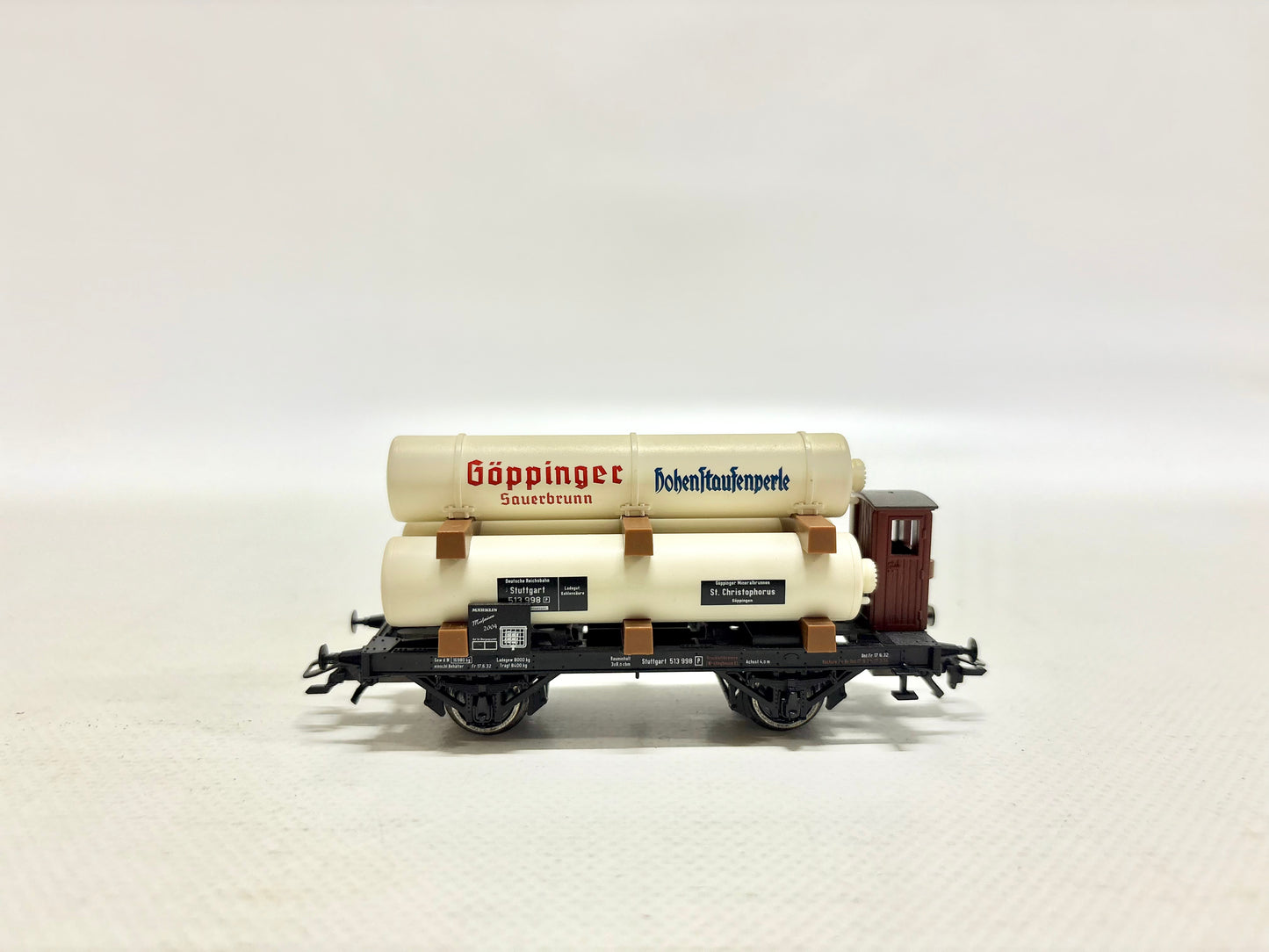 Märklin Güterwagen Druckgaswagen "Göppingen Sauerbrunn Hohenstaufenperle" DR AC H0