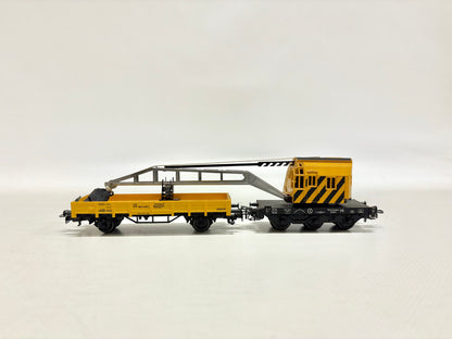 Märklin 4611 Güterwagen Kranwagen mit Schutzwagen DB AC H0