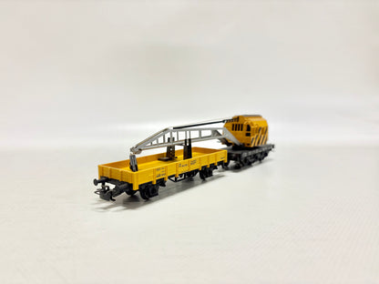 Märklin 4611 Güterwagen Kranwagen mit Schutzwagen DB AC H0