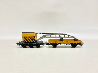 Märklin 4611 Güterwagen Kranwagen mit Schutzwagen DB AC H0