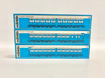 Märklin 4207 4208 4209 Preußische Personenwagen, Abteilwagen, H0, OVP, TOP
