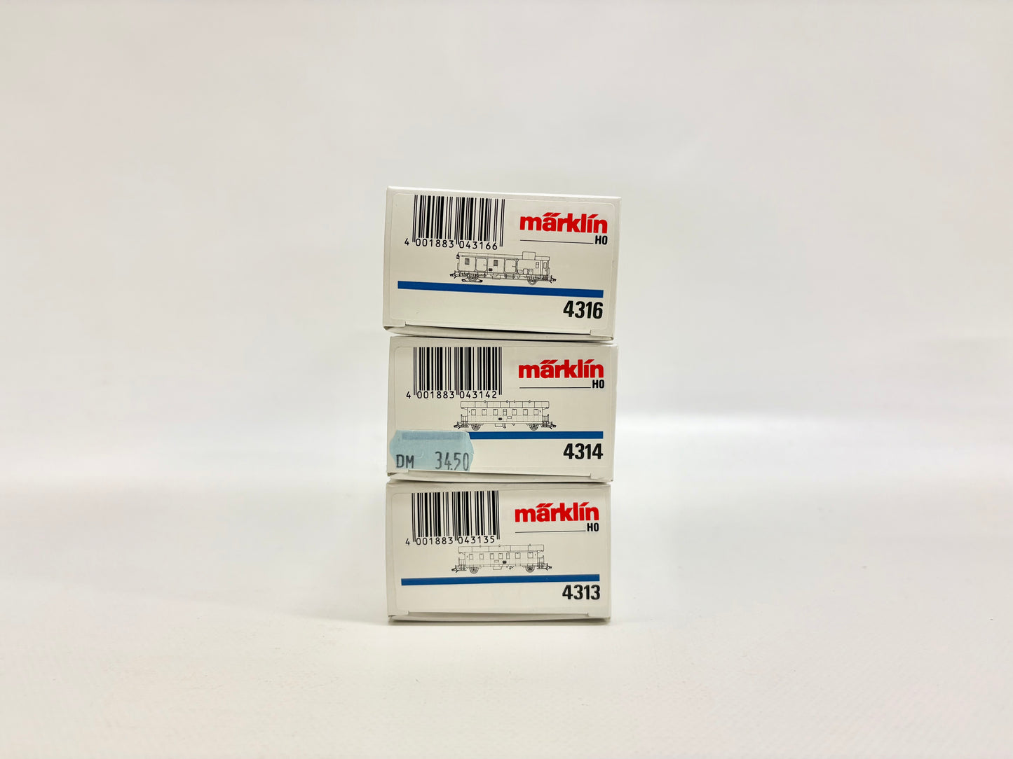 Märklin 4316 4314 4313 Personenwagen Donnerbüchsen DB AC H0