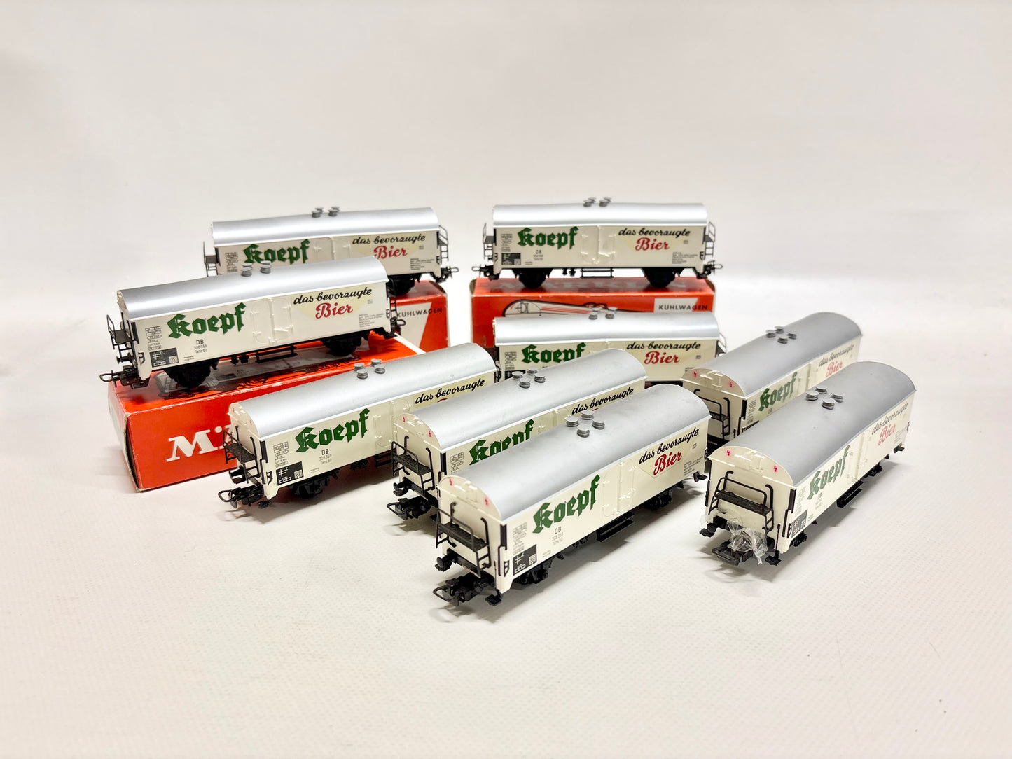 Märklin 9x Bierwagen "Brauerei Koepf Aalen" Güterwagen DB AC H0