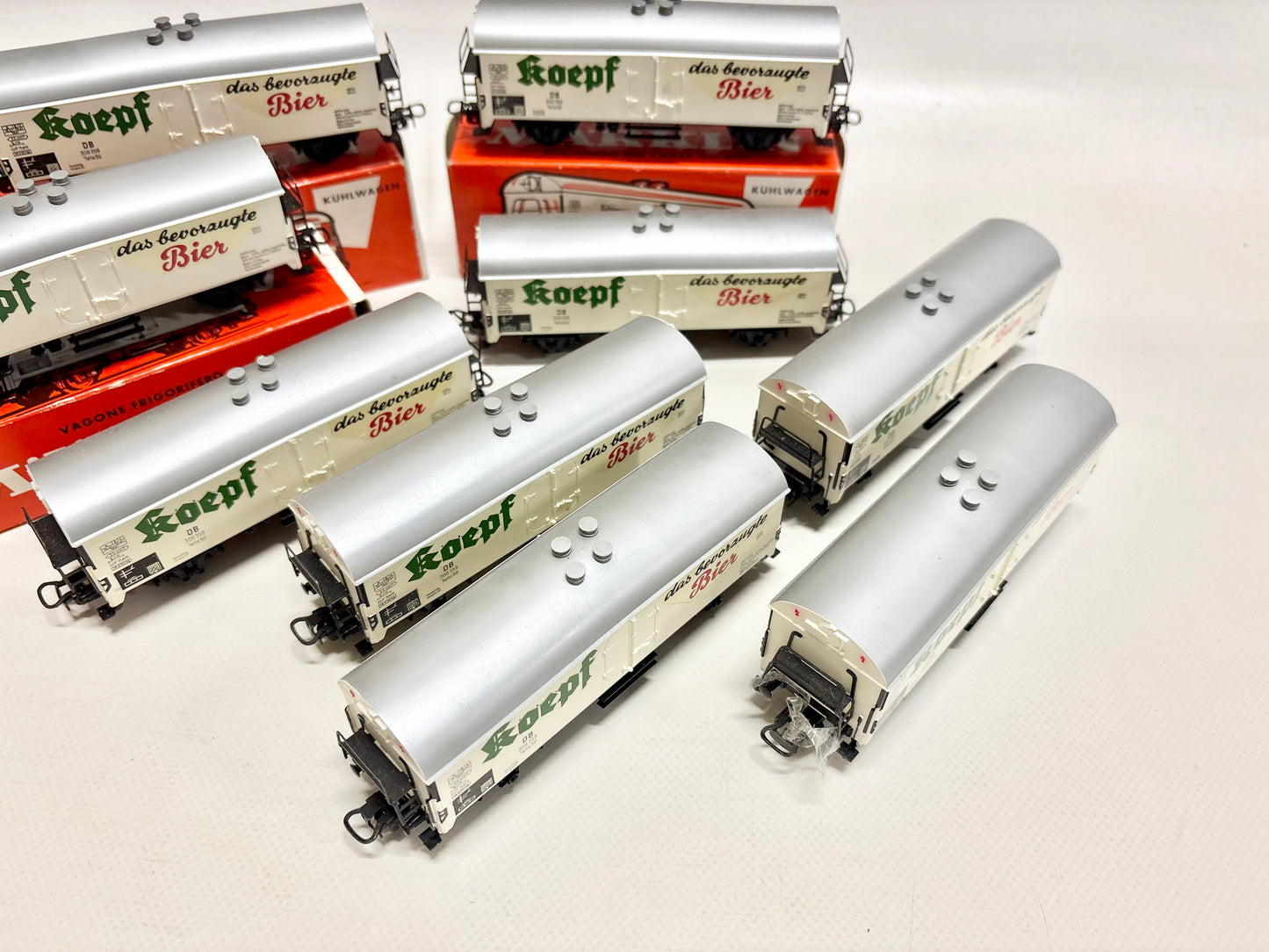 Märklin 9x Bierwagen "Brauerei Koepf Aalen" Güterwagen DB AC H0