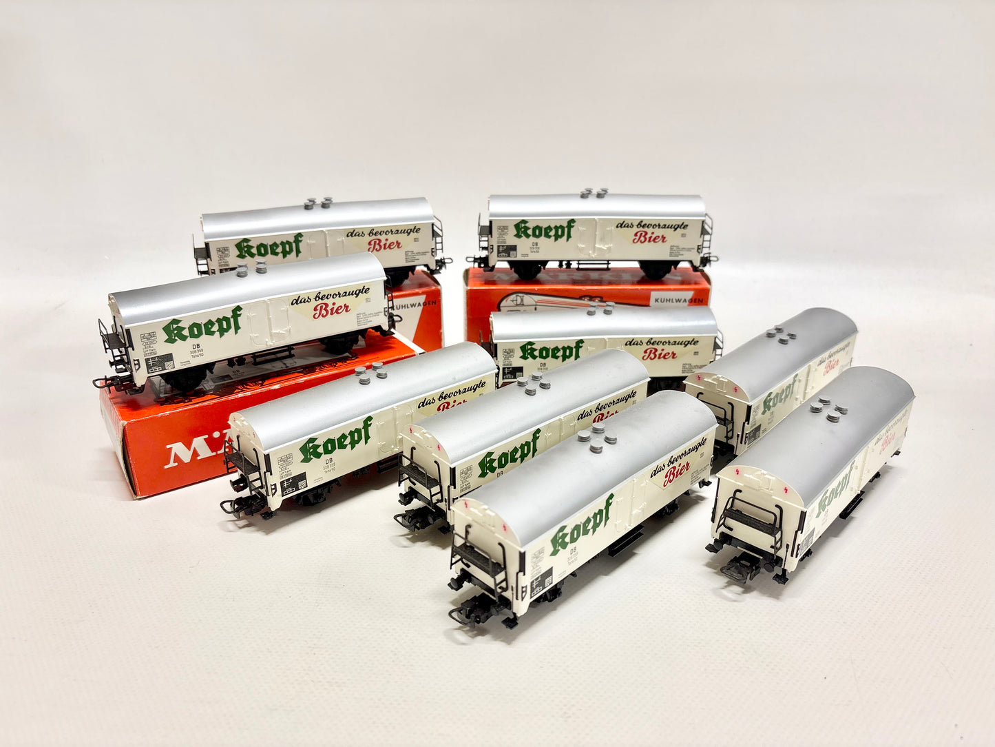 Märklin 9x Bierwagen "Brauerei Koepf Aalen" Güterwagen DB AC H0