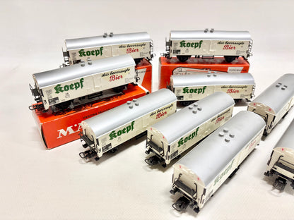 Märklin 9x Bierwagen "Brauerei Koepf Aalen" Güterwagen DB AC H0