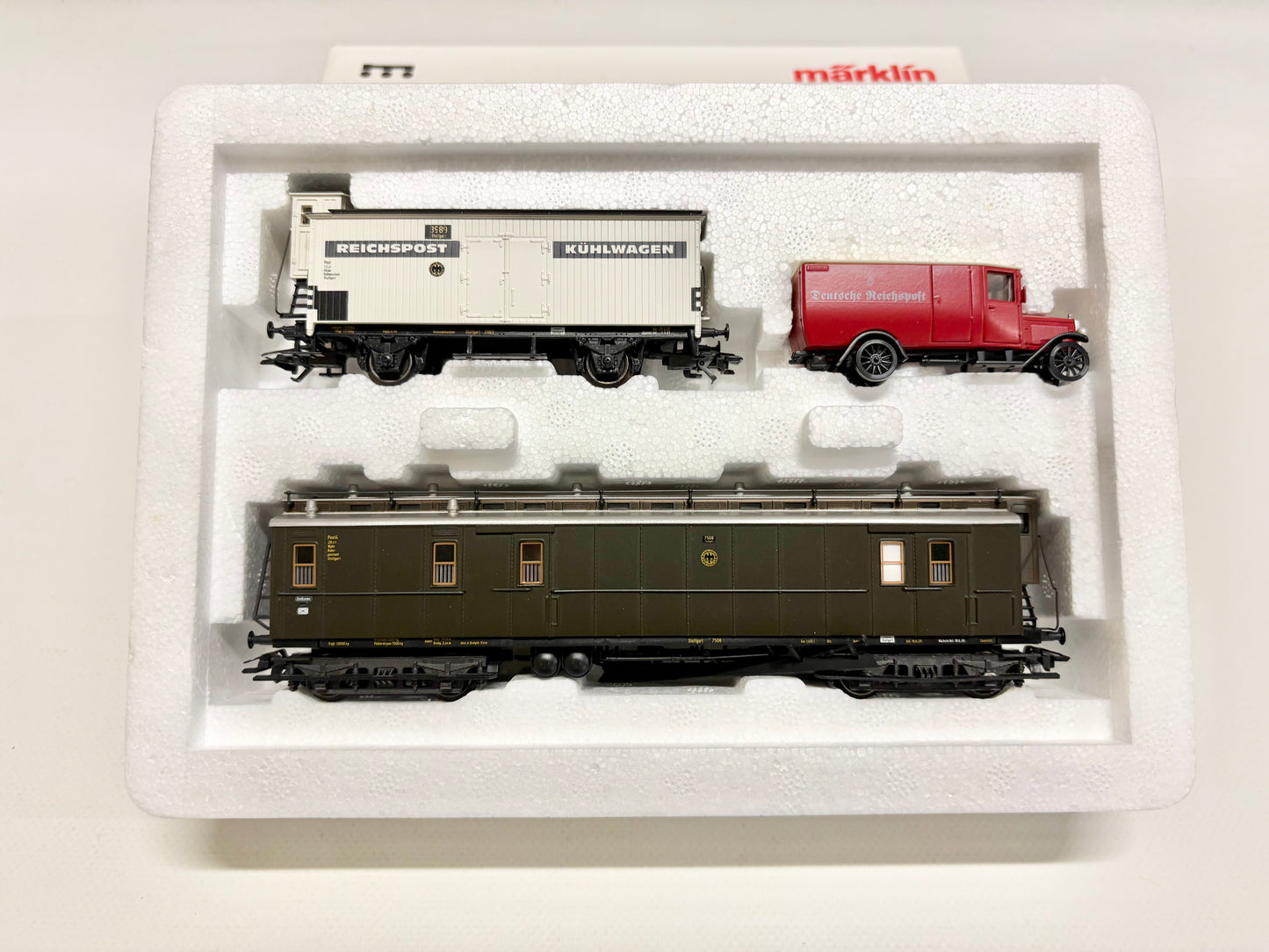 Märklin 4329 Wagen-Set Reichspost Güterwagen DR AC H0