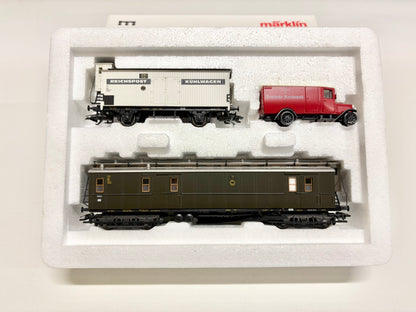 Märklin 4329 Wagen-Set Reichspost Güterwagen DR AC H0