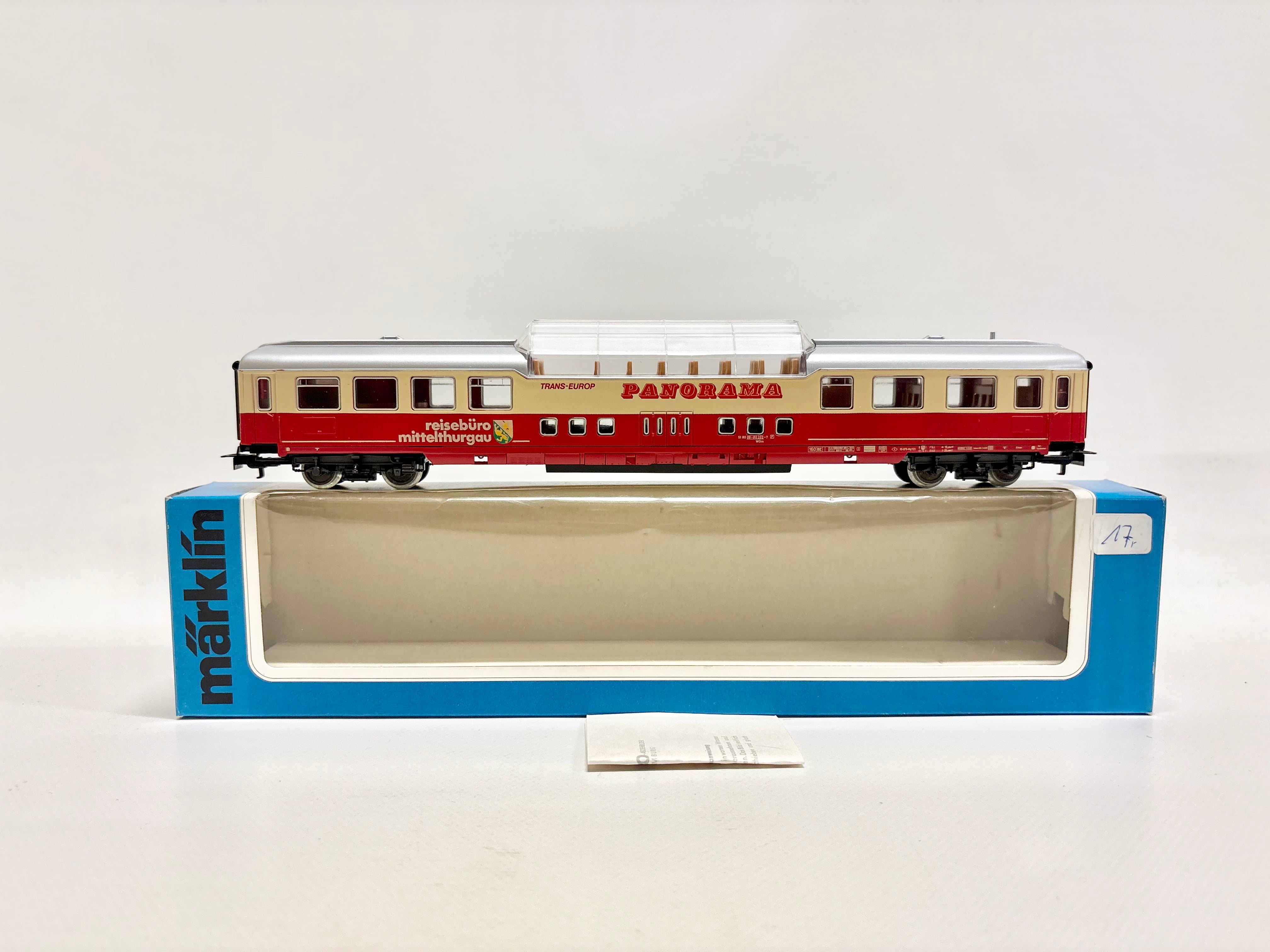 Märklin 4169 Panoramawagen "Reisebüro Mittelthurgau" Personenwagen AC ...