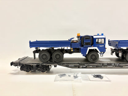Märklin 58707 Rungenwagen Sgjs 716 mit THW-LKW DB Spur 1