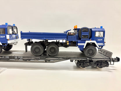 Märklin 58707 Rungenwagen Sgjs 716 mit THW-LKW DB Spur 1