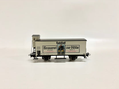 Märklin 84680 SoMo Gedeckter Güterwagen mit Bremserhaus Brauerei zur Hölle Radolfzell DR AC H0