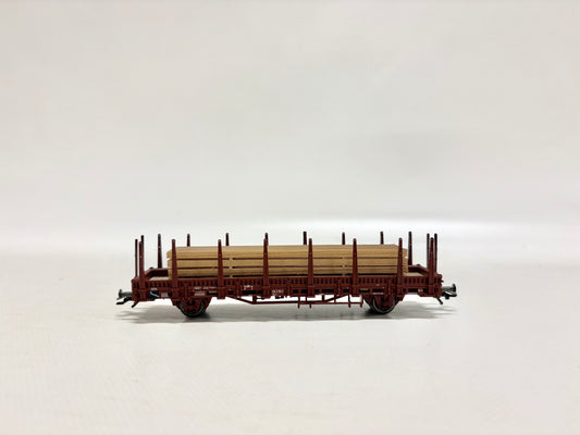 Roco Güterwagen Rungenwagen mit Holzladung ÖBB DC H0