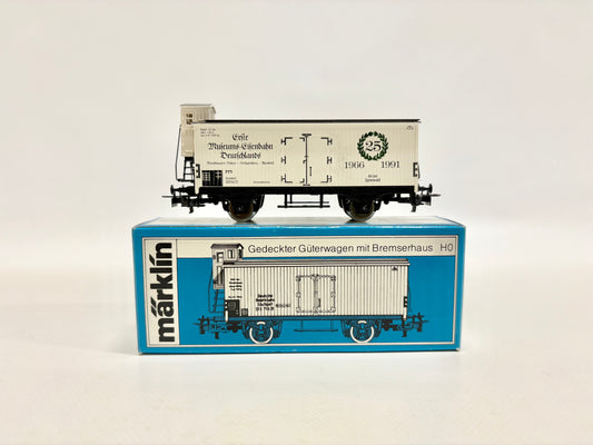 Märklin 4680 SoMo Güterwagen mit Bremserhaus "Erste Museumsbahn Deutschlands" AC H0