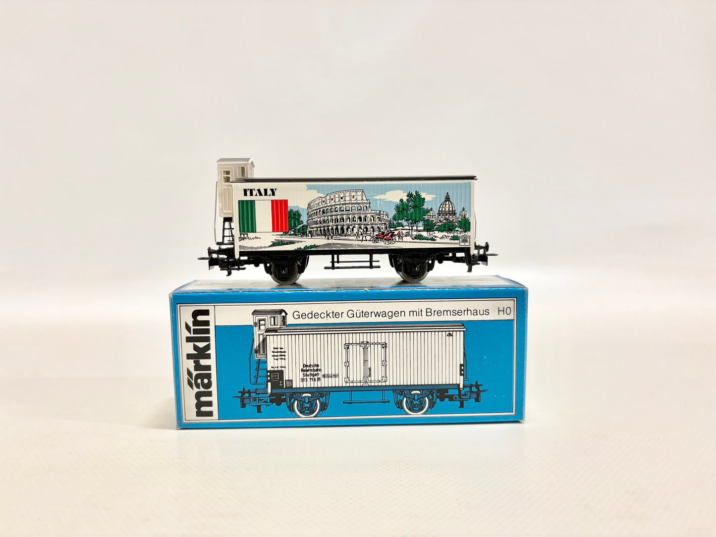 Märklin 82514 SoMo "Italy" Gedeckter Güterwagen mit Bremserhaus AC H0