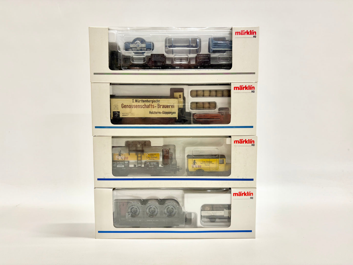 Märklin 4x Museumswagen 1994 1995 1997 2001 Güterwagen AC H0
