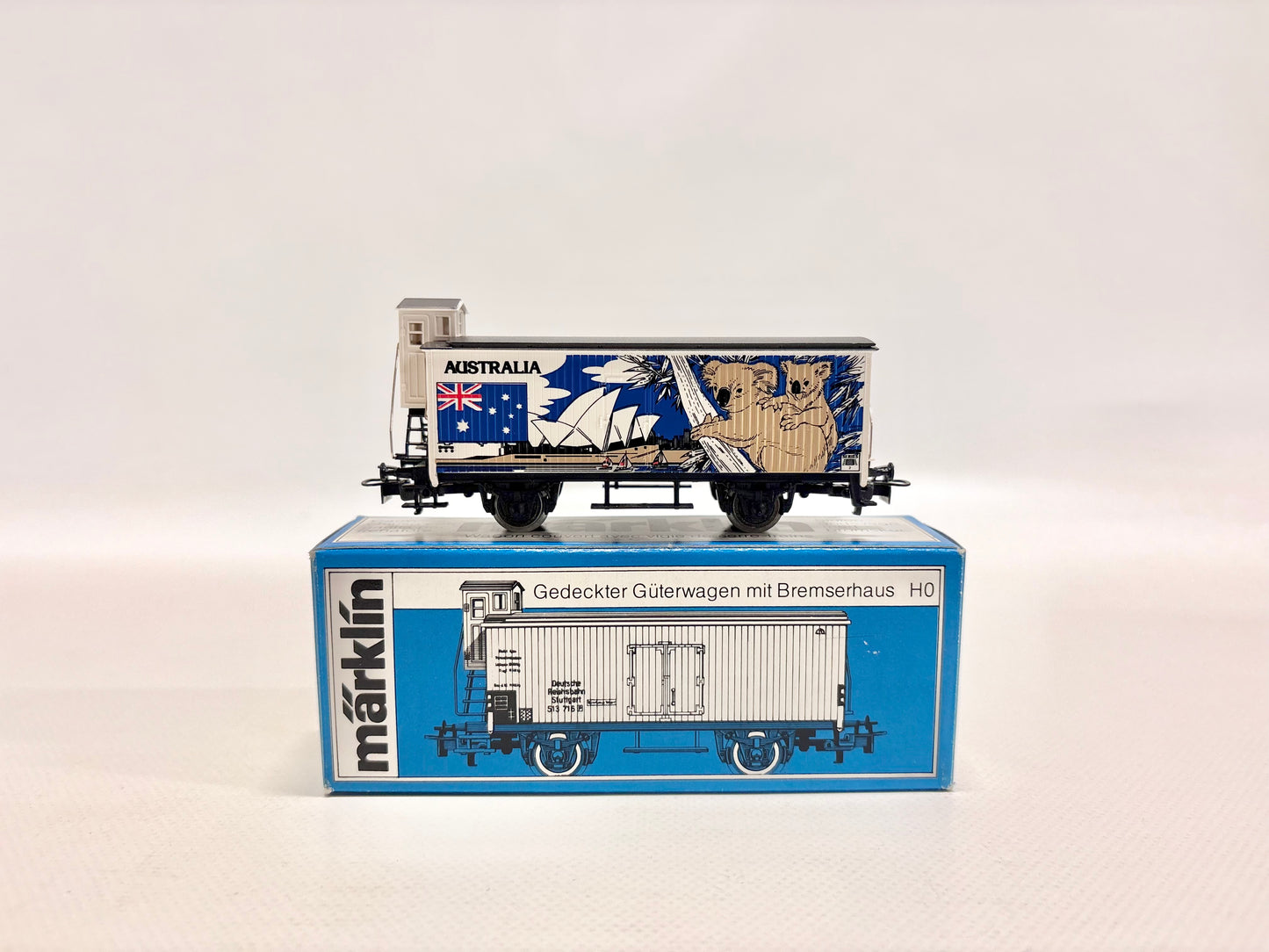 Märklin 82513 SoMo "Australia" Gedeckter Güterwagen mit Bremserhaus AC H0