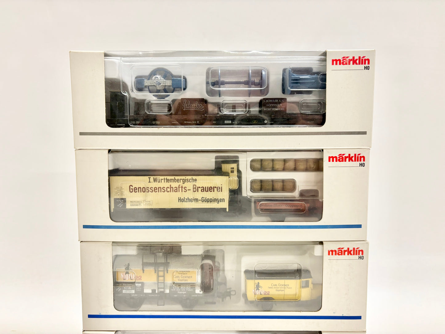 Märklin 4x Museumswagen 1994 1995 1997 2001 Güterwagen AC H0