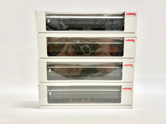 Märklin 43100 43110 43119 4x Abteilwagen Personenwagen DB AC H0