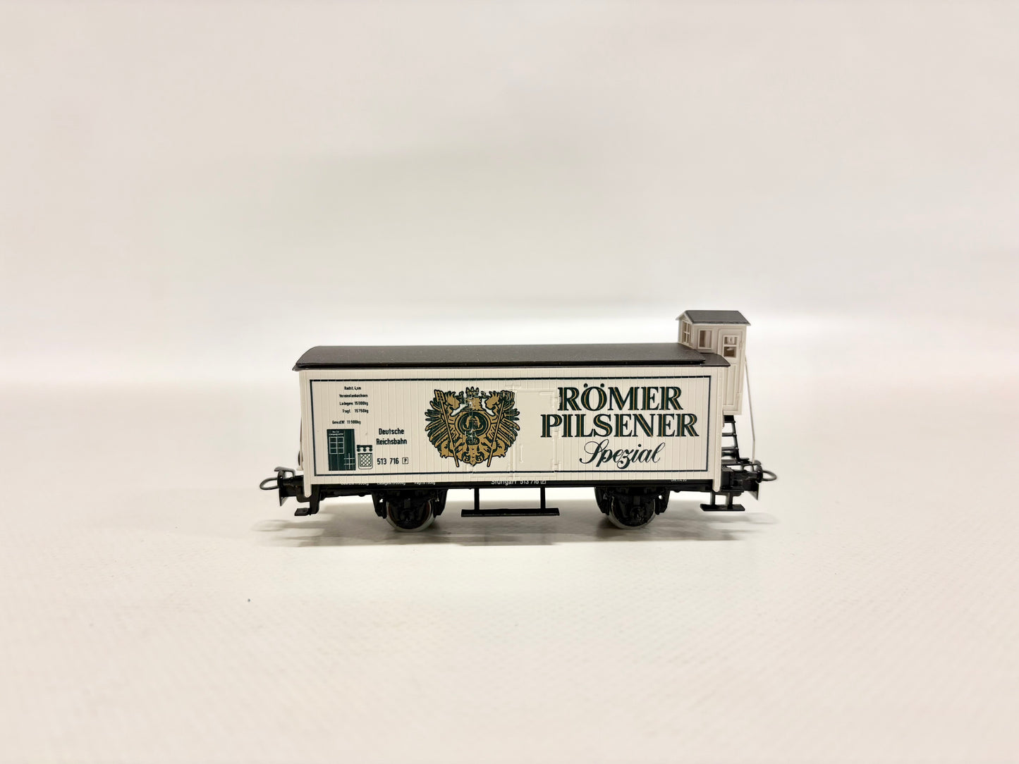 Märklin SoMo Römer Pilsener Gedeckter Güterwagen mit Bremserhaus AC H0