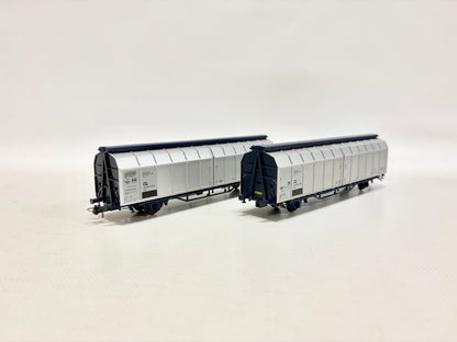 Roco 44019 Güterwagen Doppel-Schiebewandwagen "Delacher" ÖBB DC H0