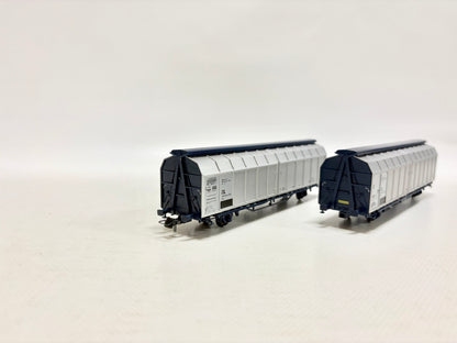 Roco 44019 Güterwagen Doppel-Schiebewandwagen "Delacher" ÖBB DC H0