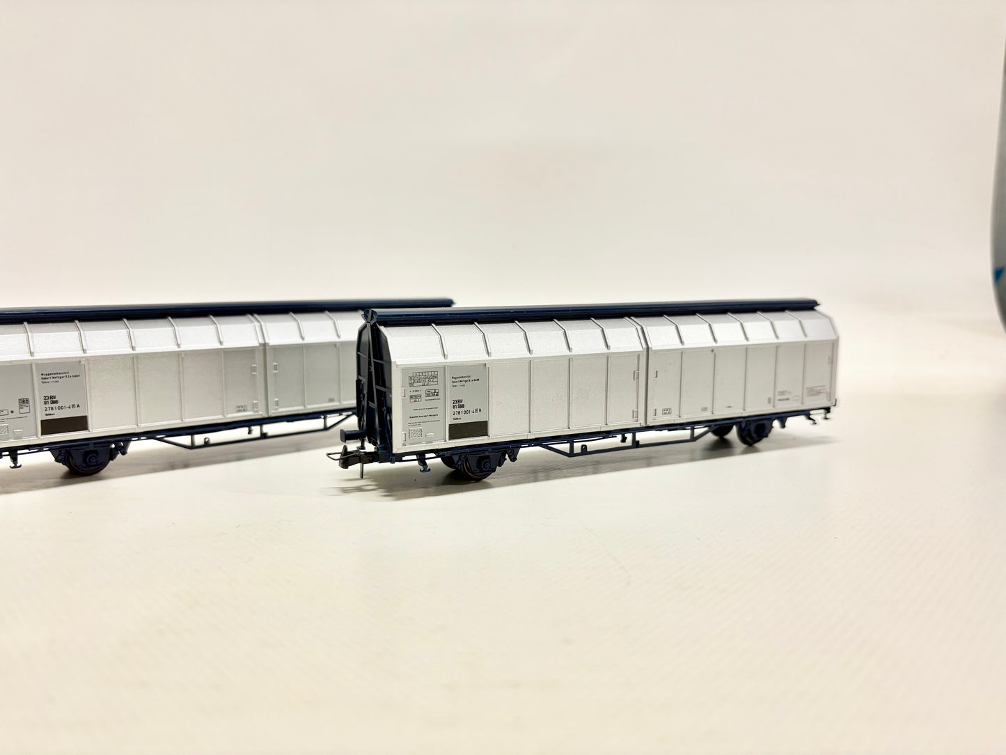 Roco 44019 Güterwagen Doppel-Schiebewandwagen "Delacher" ÖBB DC H0