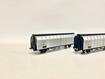 Roco 44019 Güterwagen Doppel-Schiebewandwagen "Delacher" ÖBB DC H0
