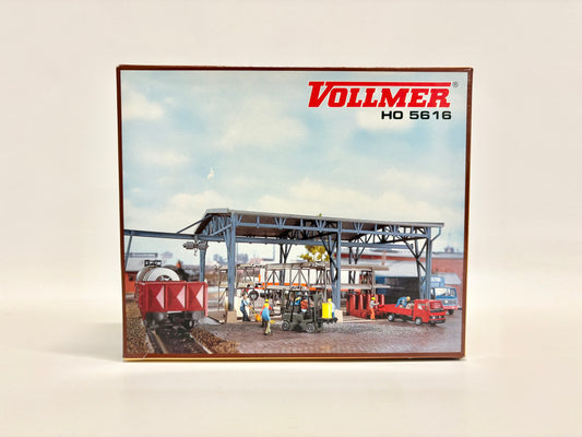 Vollmer 5616 Bausatz Stahl-Röhrenlager mit Bockkran H0 Modelleisenbahn