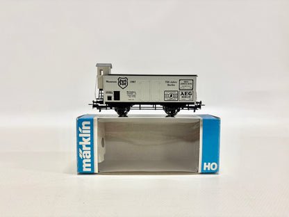Märklin Museumswagen 1987 Gedeckter Güterwagen mit Bremserhaus K.W.St.E. H0