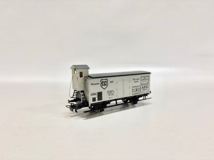 Märklin Museumswagen 1987 Gedeckter Güterwagen mit Bremserhaus K.W.St.E. H0