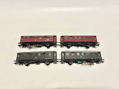 Märklin 4x Nahverkehrs-Personenwagen mit Innenbeleuchtung DB AC H0