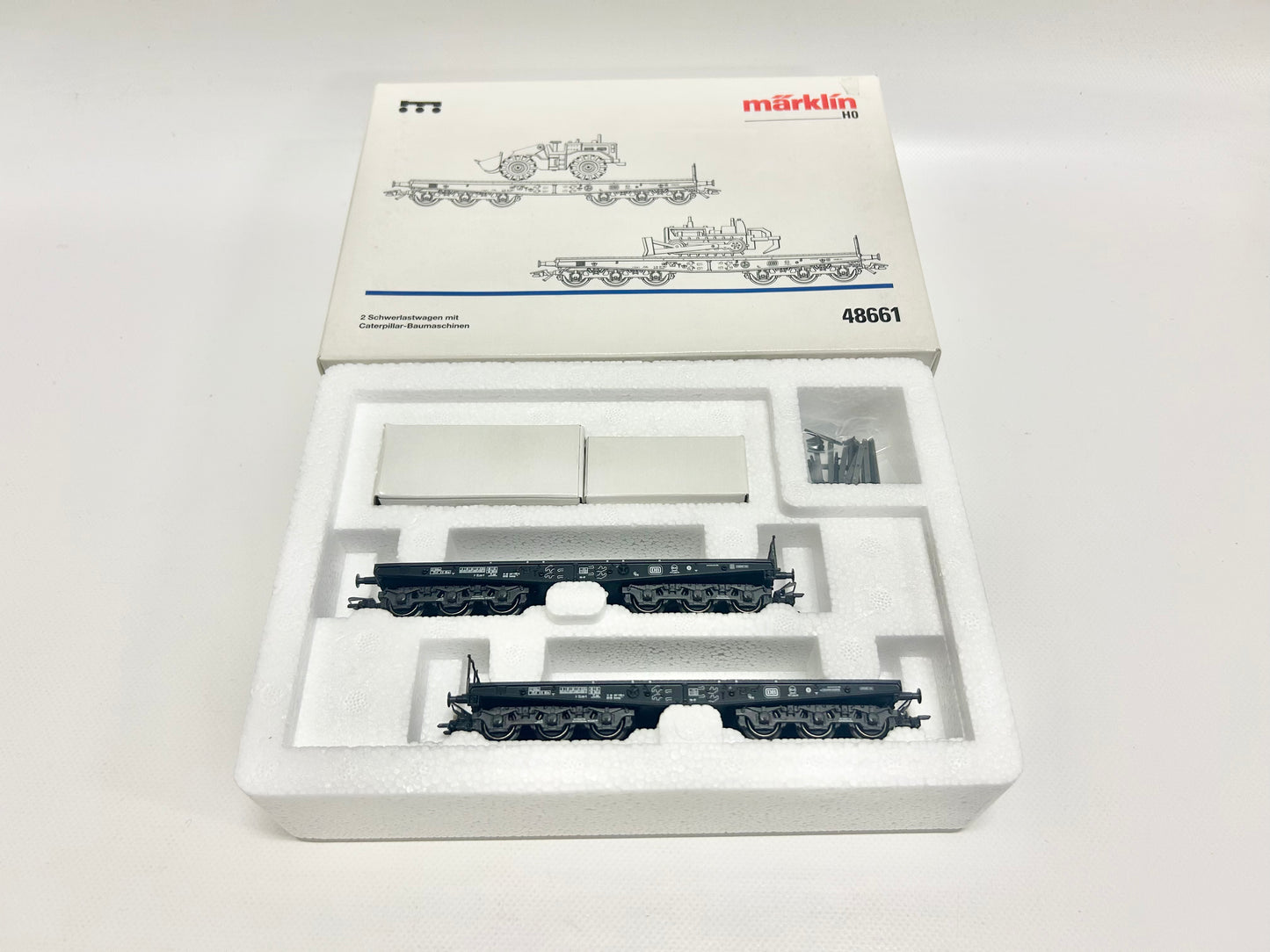 Märklin 48661 Wagen-Set Schwerlastwagen mit Baumaschinen H0
